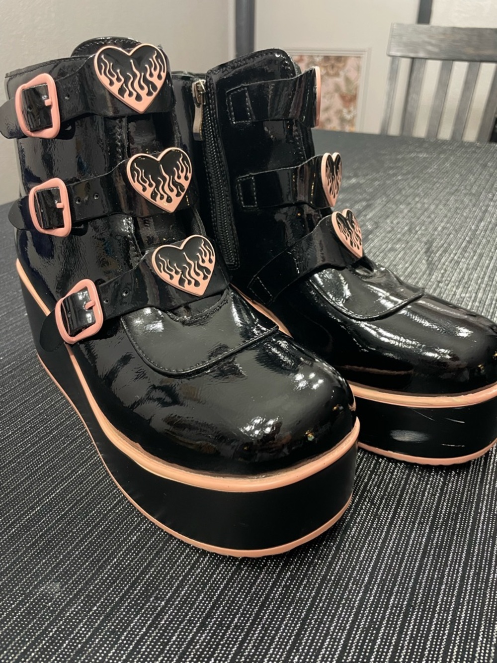 Lucky Step Platform Chunky Ankle Boots